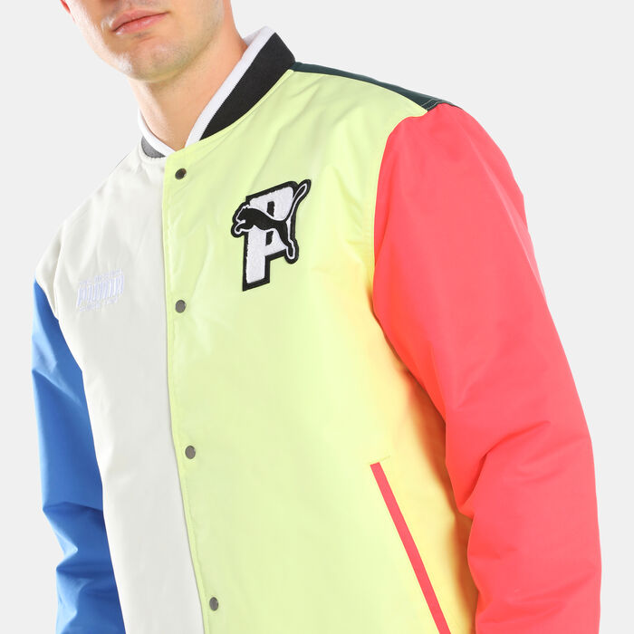 PUMA Men's Brand Varsity Jacket Blue image number 3
