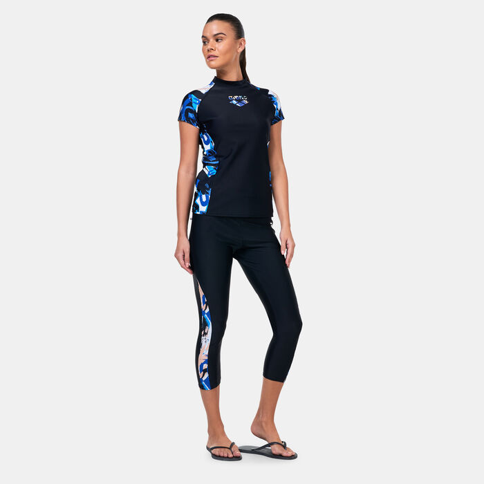Arena Women's Modesty 3/4 Swimming Leggings Multi Arena Women's Modesty 3/4 Swimming Leggings Multi image number 2