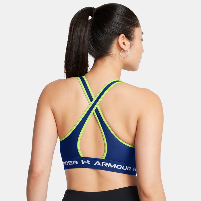 Under Armour Women's Armour Medium-Support Training Sports Bra Blue Under Armour Women's Armour Medium-Support Training Sports Bra Blue image number 1