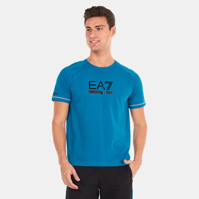 EA7 Emporio Armani Men's Natural Ventus7 T-Shirt Blue EA7 Emporio Armani Men's Natural Ventus7 T-Shirt Blue image number 0