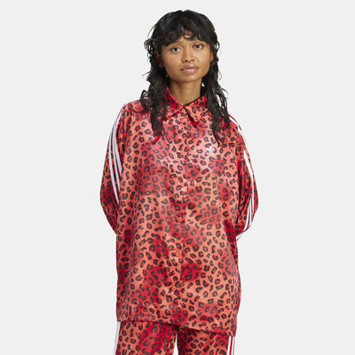 adidas Originals Women's Leopard Luxe Shirt Red adidas Originals Women's Leopard Luxe Shirt Red
