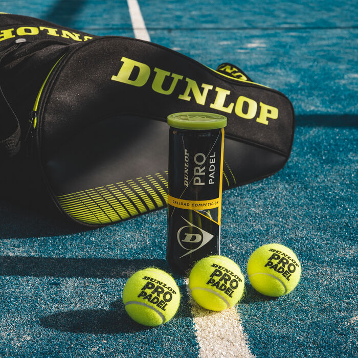 Dunlop Pro Padel Balls Tube (3 Balls) Multi Dunlop Pro Padel Balls Tube (3 Balls) Multi image number 1