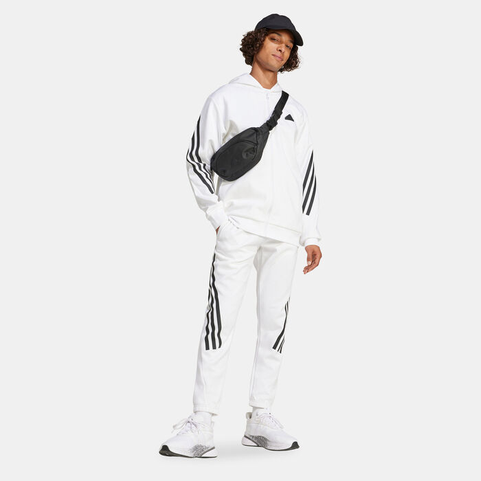 adidas Men's Future Icons 3-Stripes Full Zip Hoodie White adidas Men's Future Icons 3-Stripes Full Zip Hoodie White image number 2