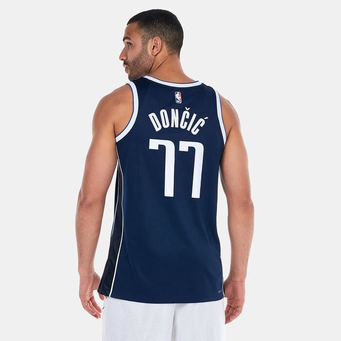 Jordan Men's NBA Dallas Mavericks Statement Edition Dri-FIT Swingman Basketball Jersey Blue image number 1