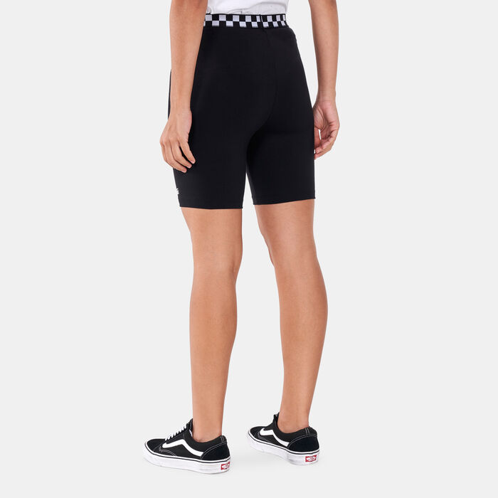 Vans Women's Checkerboard Legging Shorts Black Vans Women's Checkerboard Legging Shorts Black image number 1