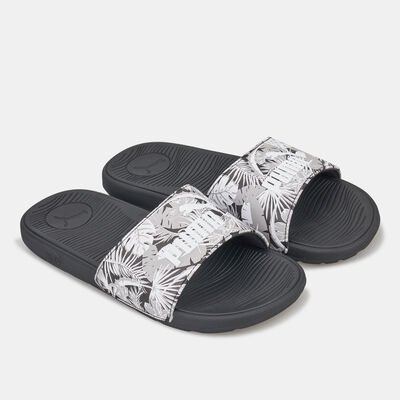 PUMA Women's Cool Cat 2.0 Flower Slides Grey PUMA Women's Cool Cat 2.0 Flower Slides Grey