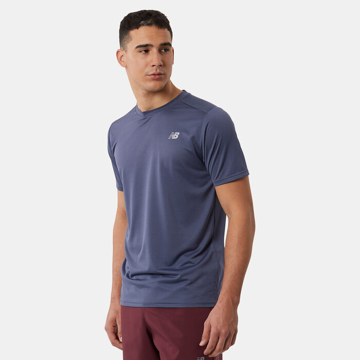 New Balance Men's Core Run T-Shirt Pink New Balance Men's Core Run T-Shirt Pink image number 2