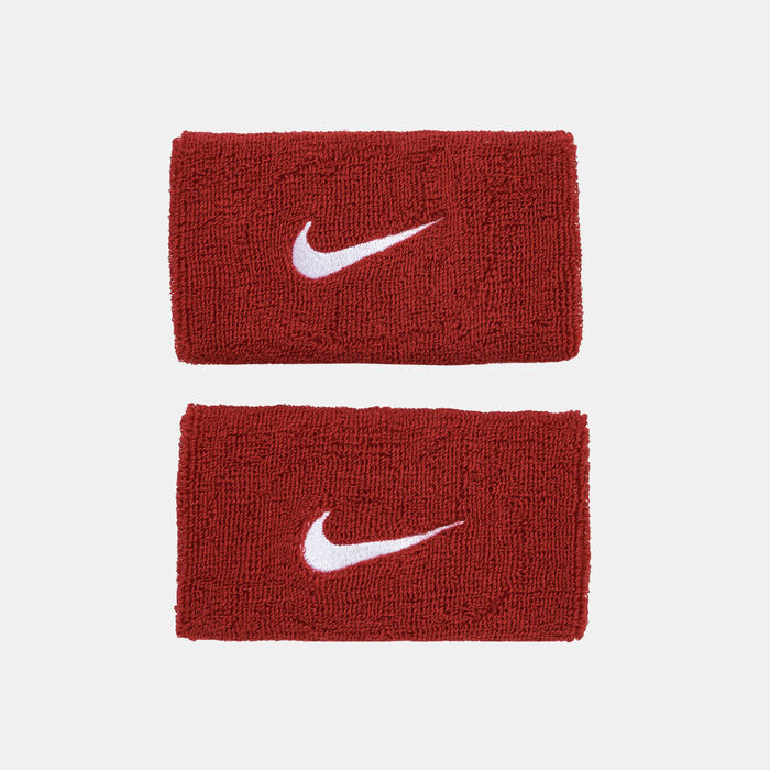 Nike Swoosh Double-Wide Training Wristband (2 Pieces) Red Nike Swoosh Double-Wide Training Wristband (2 Pieces) Red image number 0