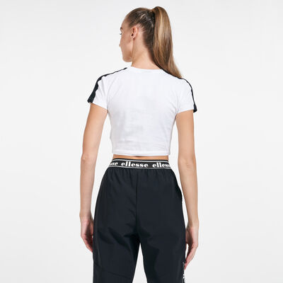ellesse Women's Viridis Cropped T-Shirt White ellesse Women's Viridis Cropped T-Shirt White