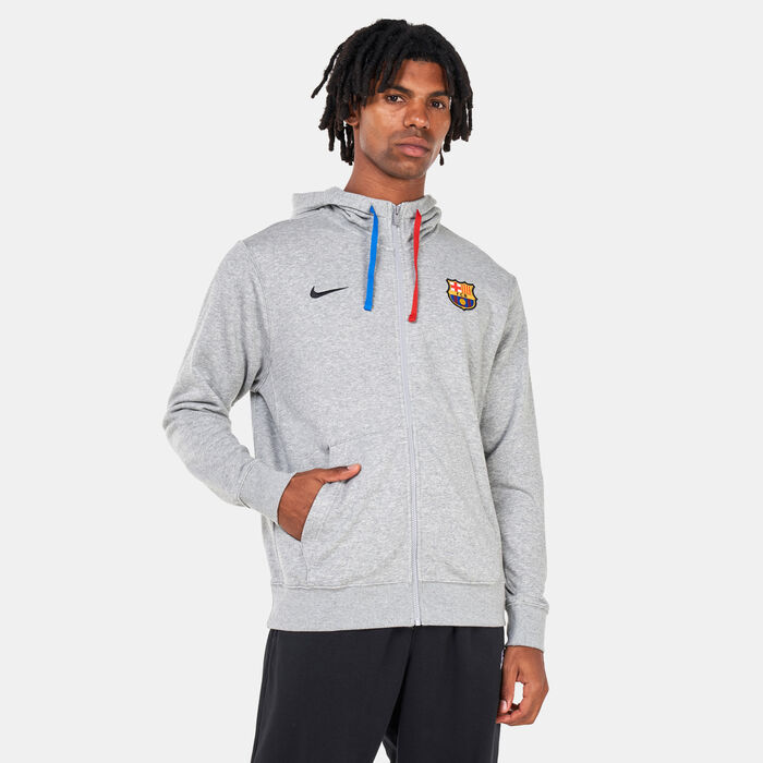 Nike Men's F.C. Barcelona Sportswear Club Hoodie Grey Nike Men's F.C. Barcelona Sportswear Club Hoodie Grey image number 0