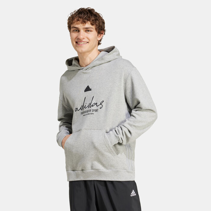 adidas Men's Brand Love Hoodie Grey image number 0