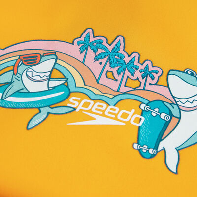 Speedo Kids' Long Sleeve Printed Rashguard yellow