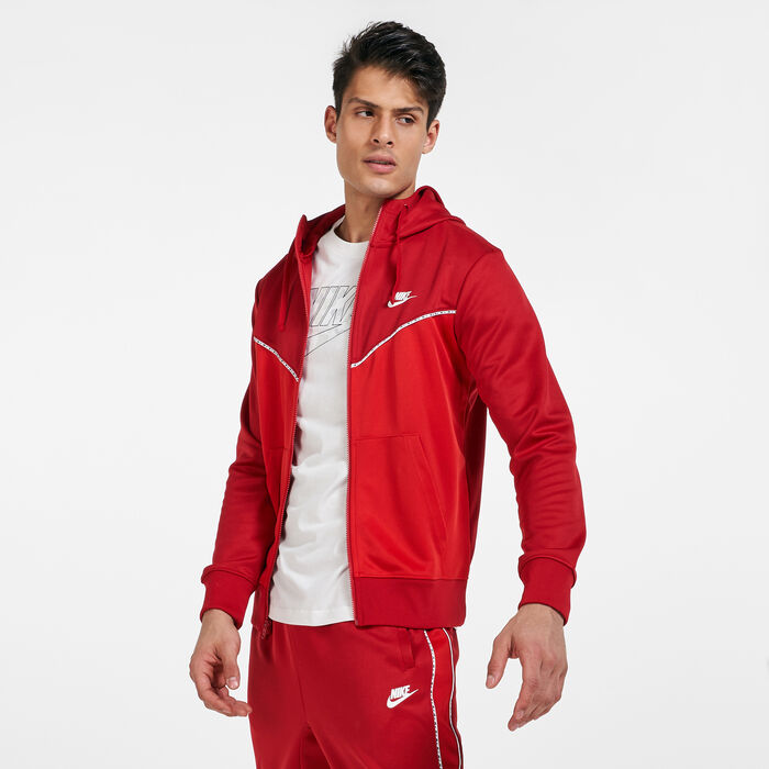 Nike Men's Sportswear Full-Zip Hoodie Red image number 0