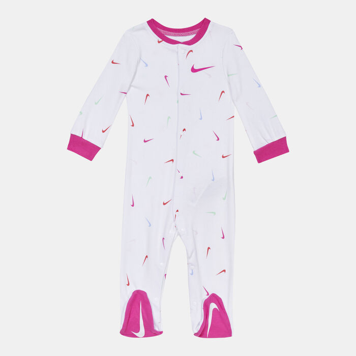 Nike Kids' Swooshfetti Footed Coverall White Nike Kids' Swooshfetti Footed Coverall White image number 0