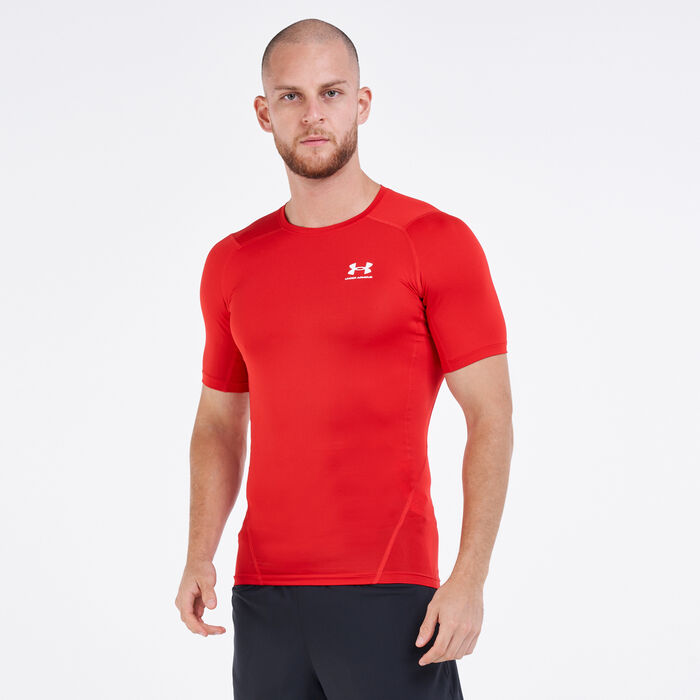 Under Armour Men's HeatGear® Armour T-Shirt Red Under Armour Men's HeatGear® Armour T-Shirt Red image number 0