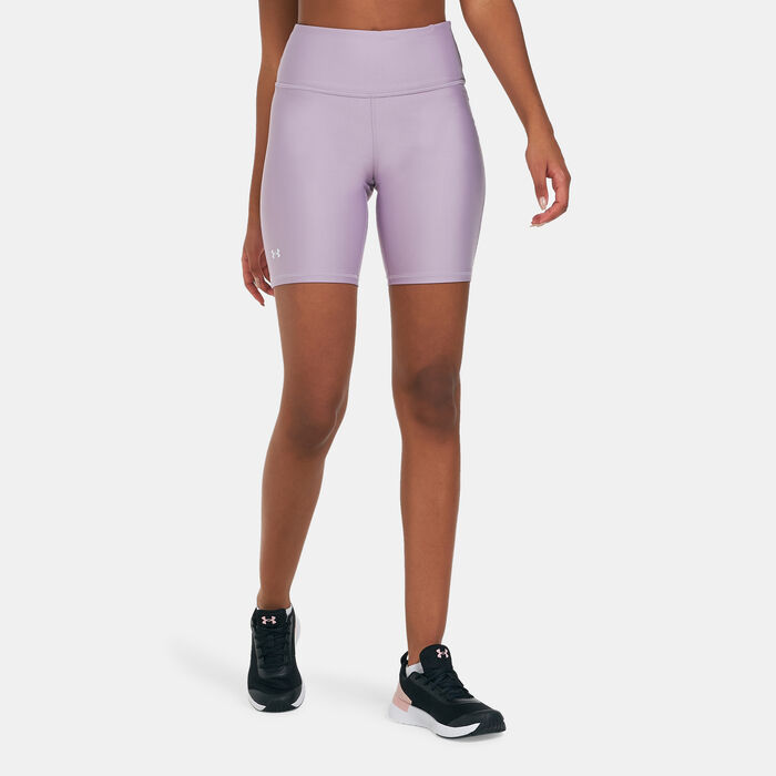 Under Armour Women's HeatGear Armour Bike Shorts Purple Under Armour Women's HeatGear Armour Bike Shorts Purple image number 0