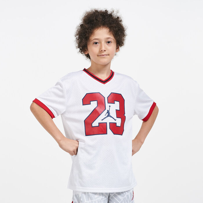 Jordan Kids' March Mandness Mesh Jersey (Older Kids) White Jordan Kids' March Mandness Mesh Jersey (Older Kids) White image number 0