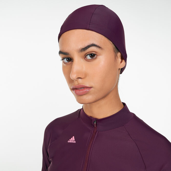 adidas Women's 3-Stripes Swimming Hijab Red image number 7