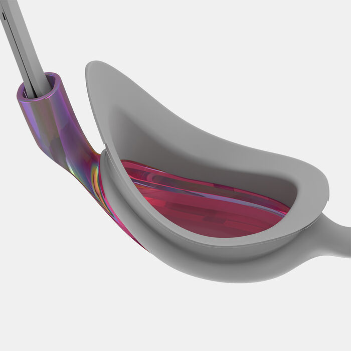 Speedo Women's V-Class Virtue Mirror Swimming Goggles White image number 3