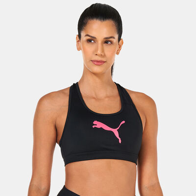 PUMA Women's Mid Impact 4Keeps Sports Bra Black PUMA Women's Mid Impact 4Keeps Sports Bra Black