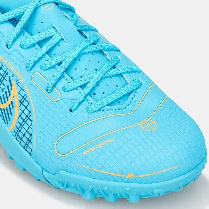 Nike Kids' Mercurial Vapor 14 Academy Turf Ground Football Shoe Blue image number 4