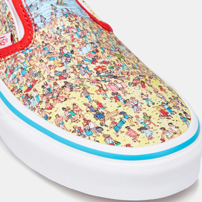 Vans Kids' X Where's Waldo Classic Slip-on Shoe yellow image number 4
