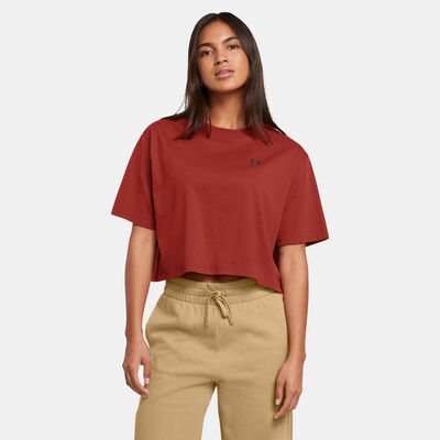 Under Armour Women's Logo Crop Top Orange Under Armour Women's Logo Crop Top Orange