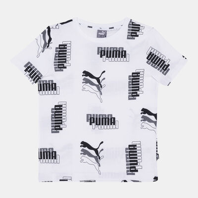 PUMA Kids' Power Allover Print T-Shirt White