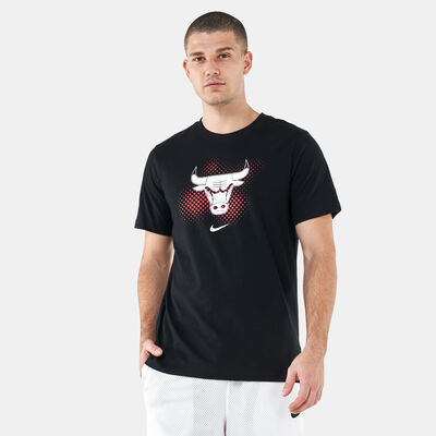 Nike Men's NBA Dri-FIT Chicago Bulls Logo T-Shirt Black