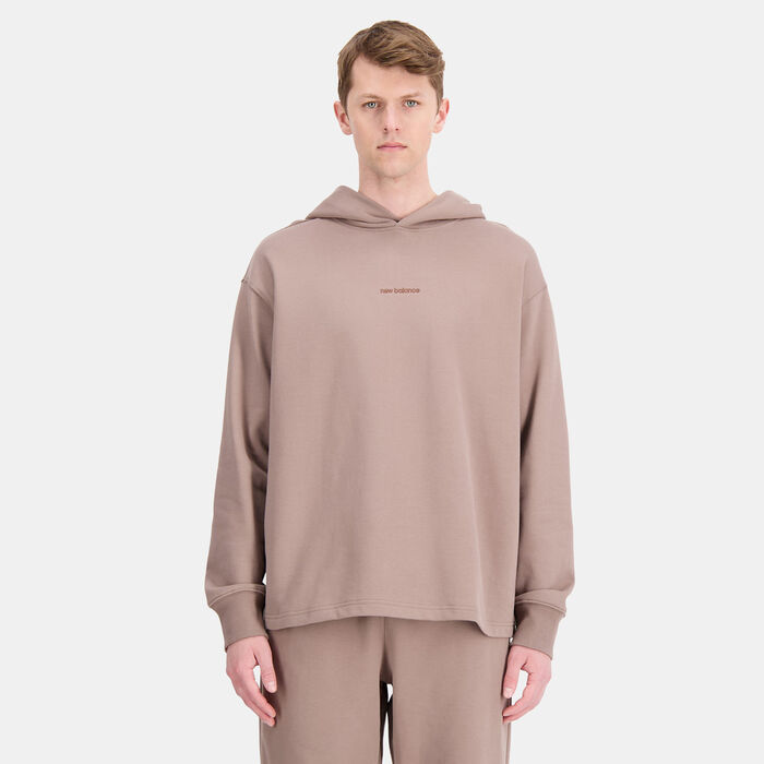 New Balance Men's Athletics Linear Fleece Hoodie Brown New Balance Men's Athletics Linear Fleece Hoodie Brown image number 0