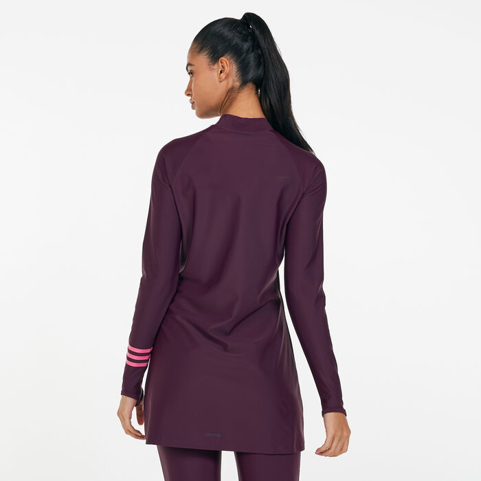 adidas Women's 3-Stripes Swimming Top Red image number 2