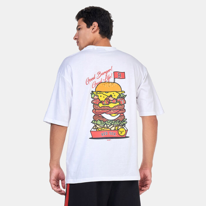 New Era MLB Boston Red Sox Burger Graphic T-Shirt White New Era MLB Boston Red Sox Burger Graphic T-Shirt White image number 1