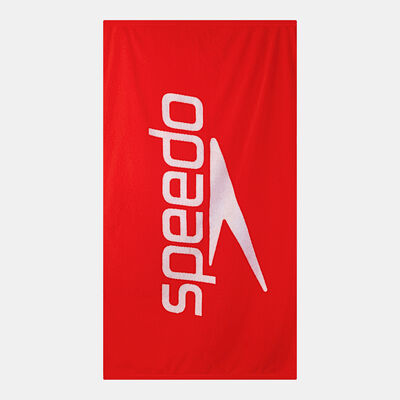 Speedo Logo Beach Towel Red Speedo Logo Beach Towel Red