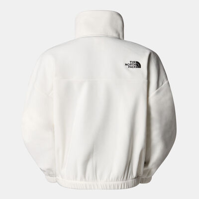 The North Face Women's 100 Glacier 1/2-Zip Fleece Top White