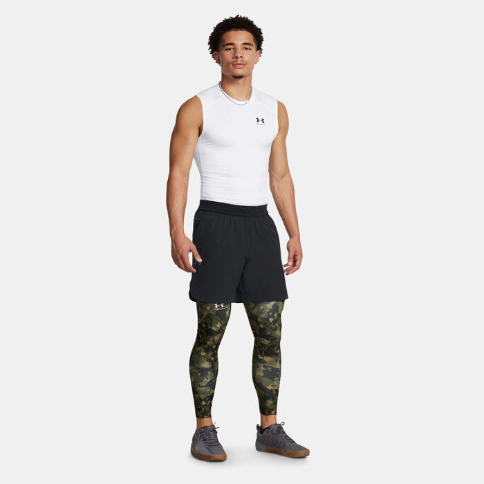 Under Armour Men's HeatGear Printed Leggings Green Under Armour Men's HeatGear Printed Leggings Green image number 2