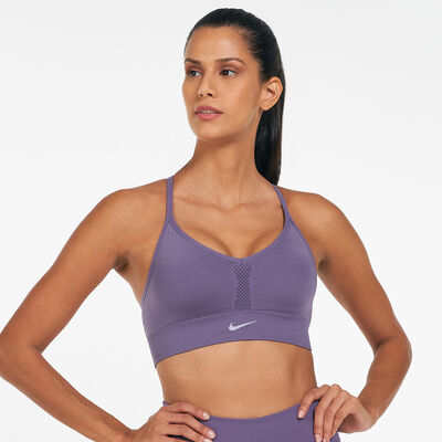 Nike Women's Indy Light-Support Padded Seamless Sports Bra Purple