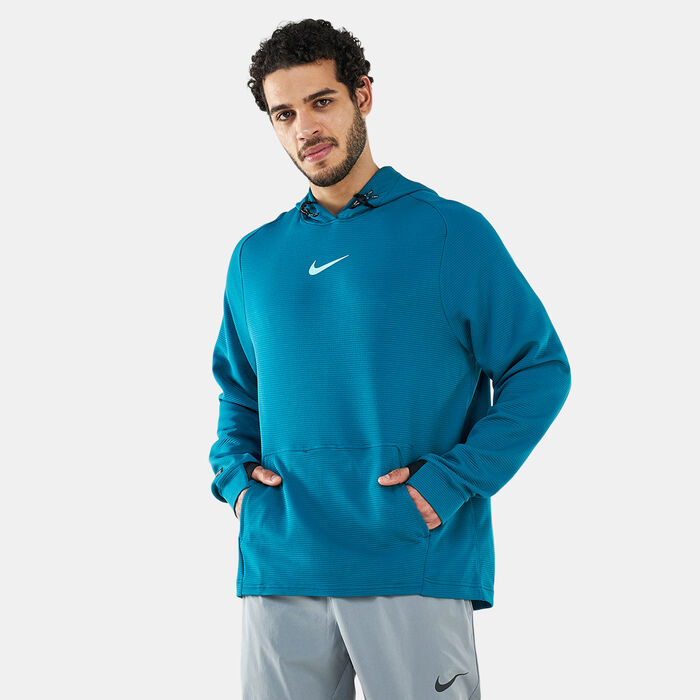 Nike Men's Pro Fleece Pullover Hoodie Blue Nike Men's Pro Fleece Pullover Hoodie Blue image number 0