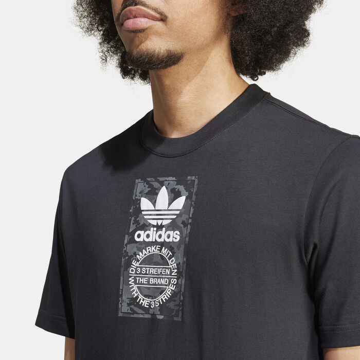 adidas Originals Men's Camo Label T-Shirt Black image number 3