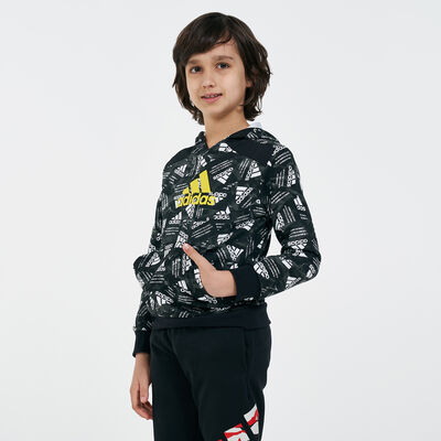 adidas Kids' Logo Fitness Hoodie Black adidas Kids' Logo Fitness Hoodie Black