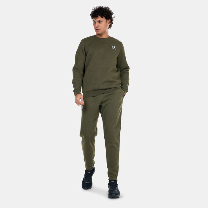 Under Armour Men's UA Essential Fleece Sweatshirt Green Under Armour Men's UA Essential Fleece Sweatshirt Green image number 2