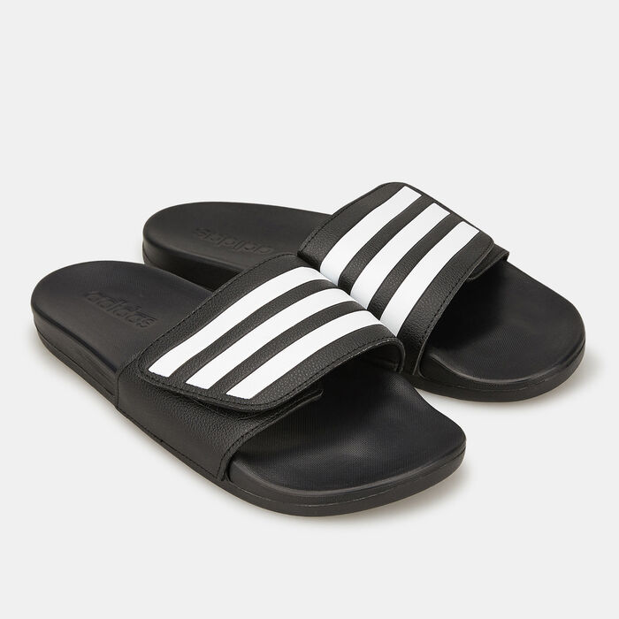 adidas Men's Adilette Comfort Adjustable Bandage Slides Black adidas Men's Adilette Comfort Adjustable Bandage Slides Black image number 0