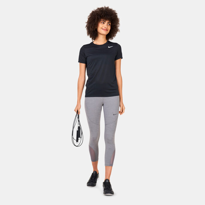 Nike Women's Dri-FIT T-Shirt Black Nike Women's Dri-FIT T-Shirt Black image number 2
