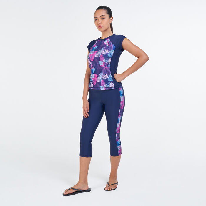 COEGA Women's 3/4 Swimming Leggings Blue image number 2