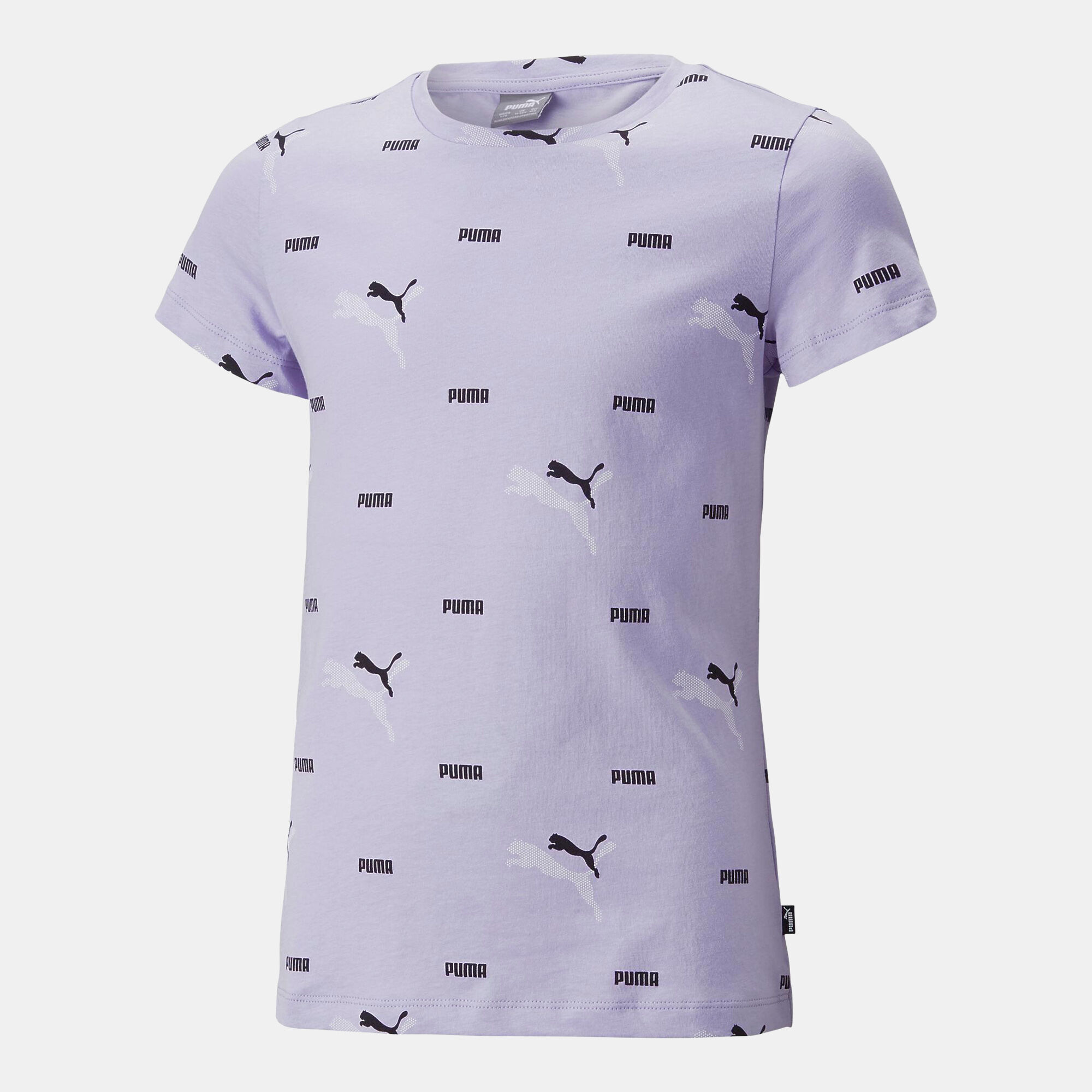 Kids Logo Lab Allover Print T Shirt Purple PUMA in Qatar SSS