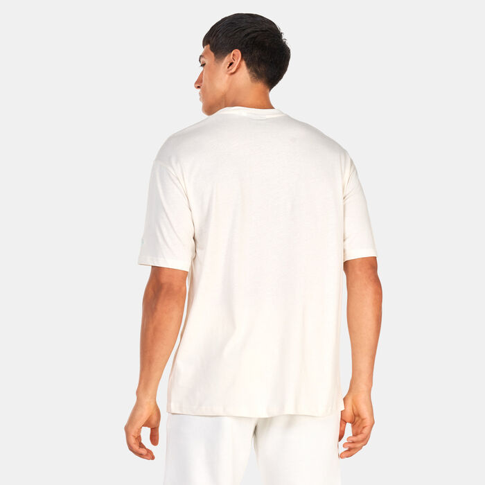 New Era Los Angeles Dodgers MLB Stacked Logo Oversized T-Shirt White image number 1