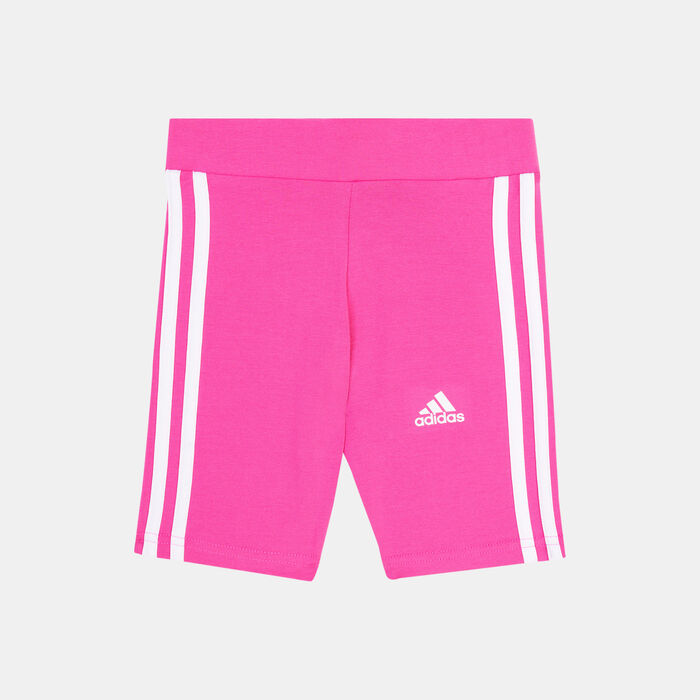 adidas Kids' Essentials 3-Stripes Bike Shorts Purple adidas Kids' Essentials 3-Stripes Bike Shorts Purple image number 0