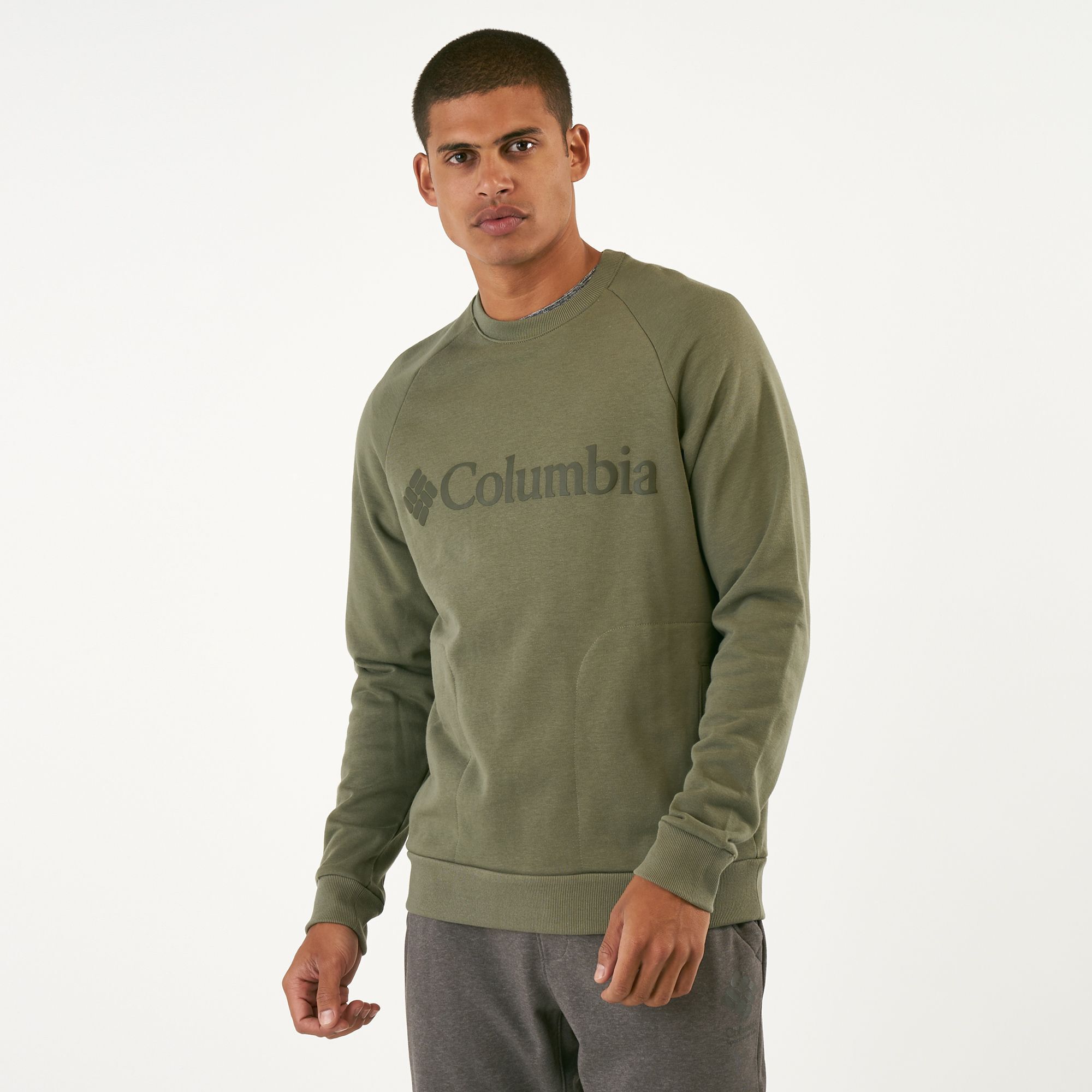 Men s CSC Bugasweat Crewneck Sweatshirt Green Columbia in Qatar SSS