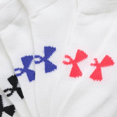 Under Armour Kids’ Essential No Show Socks (6 Pairs) (Older Kids) White Under Armour Kids’ Essential No Show Socks (6 Pairs) (Older Kids) White