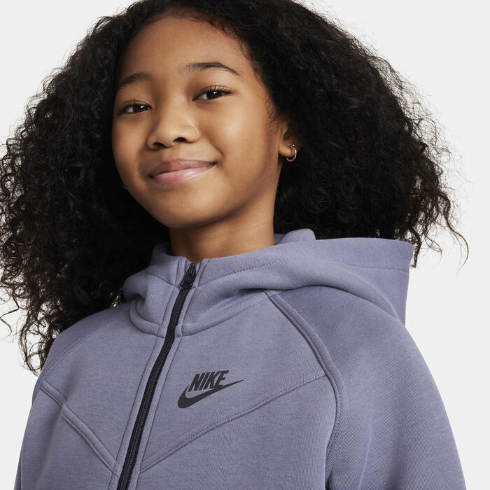 Nike Kids' Sportswear Tech Fleece Full-Zip Hoodie Blue image number 2