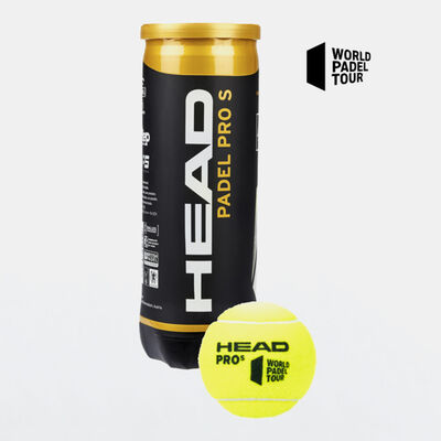 HEAD Padel PRO S Balls (Can of 3 Balls) yellow